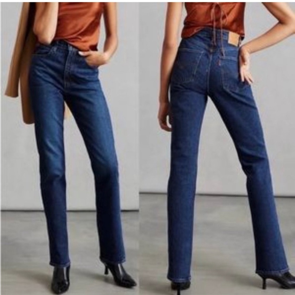 Levi’s 27 Premium 70s High Rise Slim Straight Dark Wash Jeans
